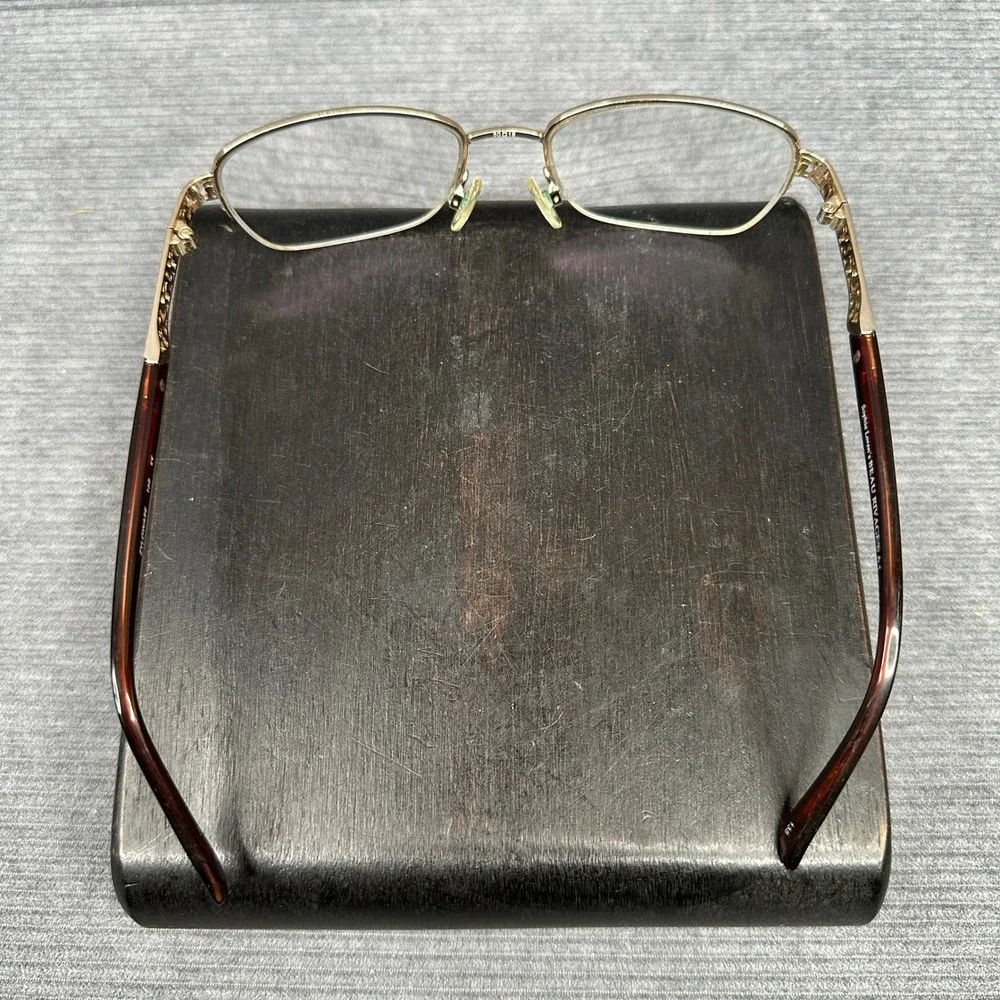 Sophia Loren Zyloware BEAU RIVAGE 63 Burgundy Gold Semi Rimless Eyeglasses 135